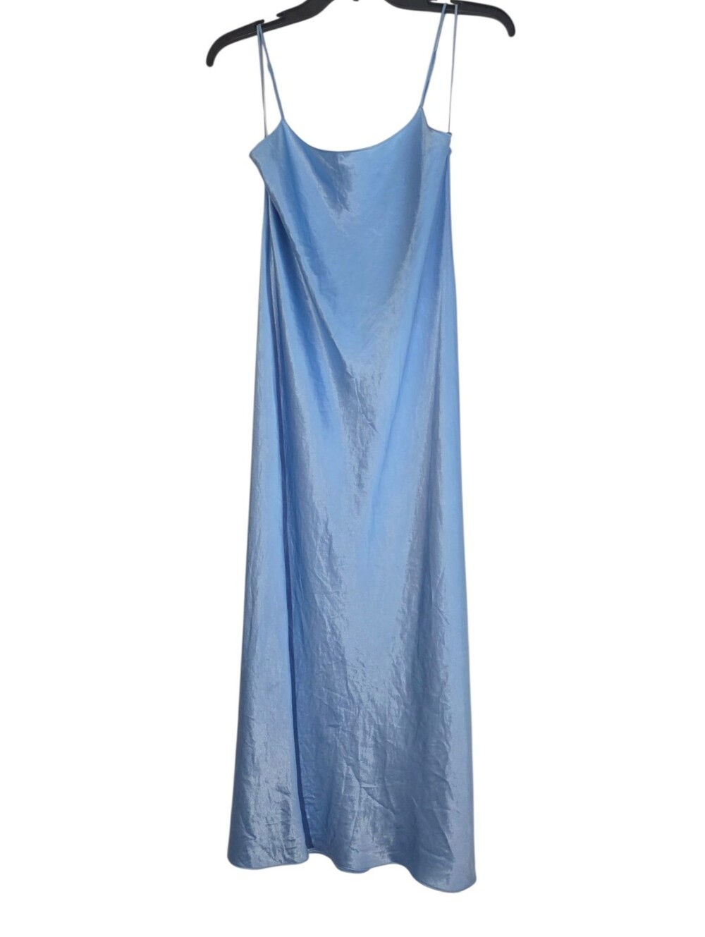 Vince Light Blue Satin Slip Dress Palisades Japanese Acetate Midi Maxi Small